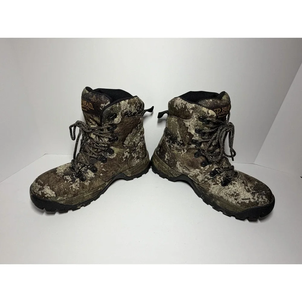 RedHead Camo Hunting Boots Mens Size 6 800G 3M Thinsulate Waterproof Lace Up EUC